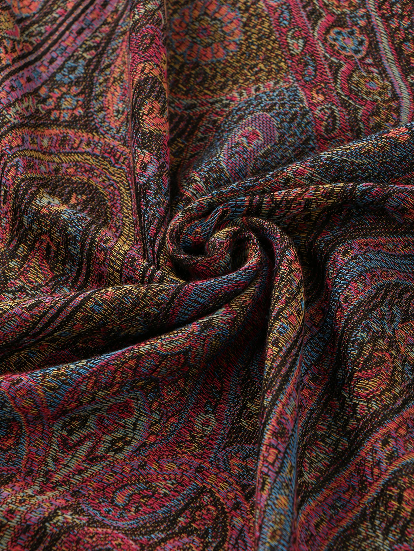Paisley Tassels Pashmina Shawl Woman Warm Scarf Muslim Hijabs Fashion Long Wraps Thick Scarves Female Cape Headscarf 184*71cm view 6