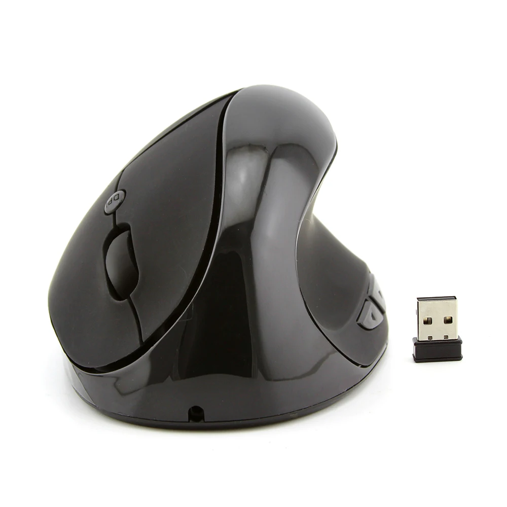 

Vertical Mouse Ergonomic Wireless 2.4GHz 1600 DPI Adjustable Mause Rechargeable Silent Button Comfortable Grip Office PC User