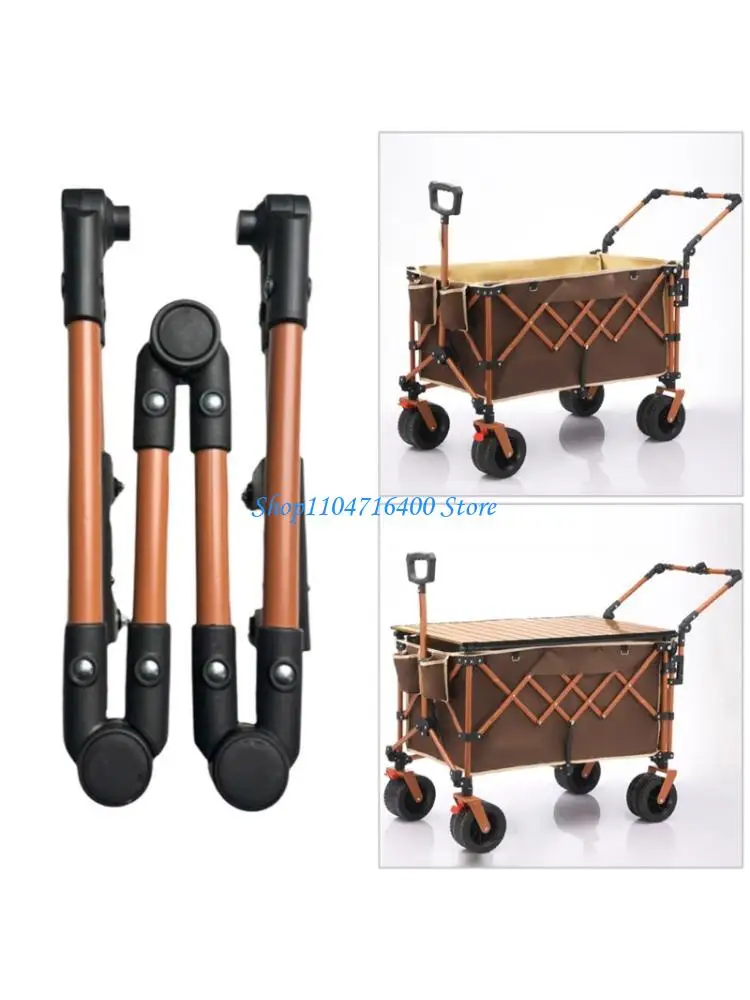 

y1gd Retractable Steel Push Bar Fit for Outdoor Carts Rapid Deployment Mechanism And Anti Fatigue Grip Space Saving Mechanism