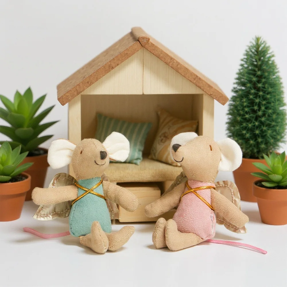 1 Stück Plüsch-Maus Puppe Spielzeug Weiches Stofftier für Kinder Urlaubsgeschenk Geburtstagsgeschenk Zimmerdekoration Rollenspiel – Detail 15