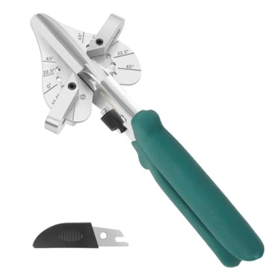 

Degree Miter Shears, 22.5 45 and 90 Degree Multi Angle Base Shoe Cutter with 30% Effort Saving, Hand Trim Cutter for Shoe Moldi