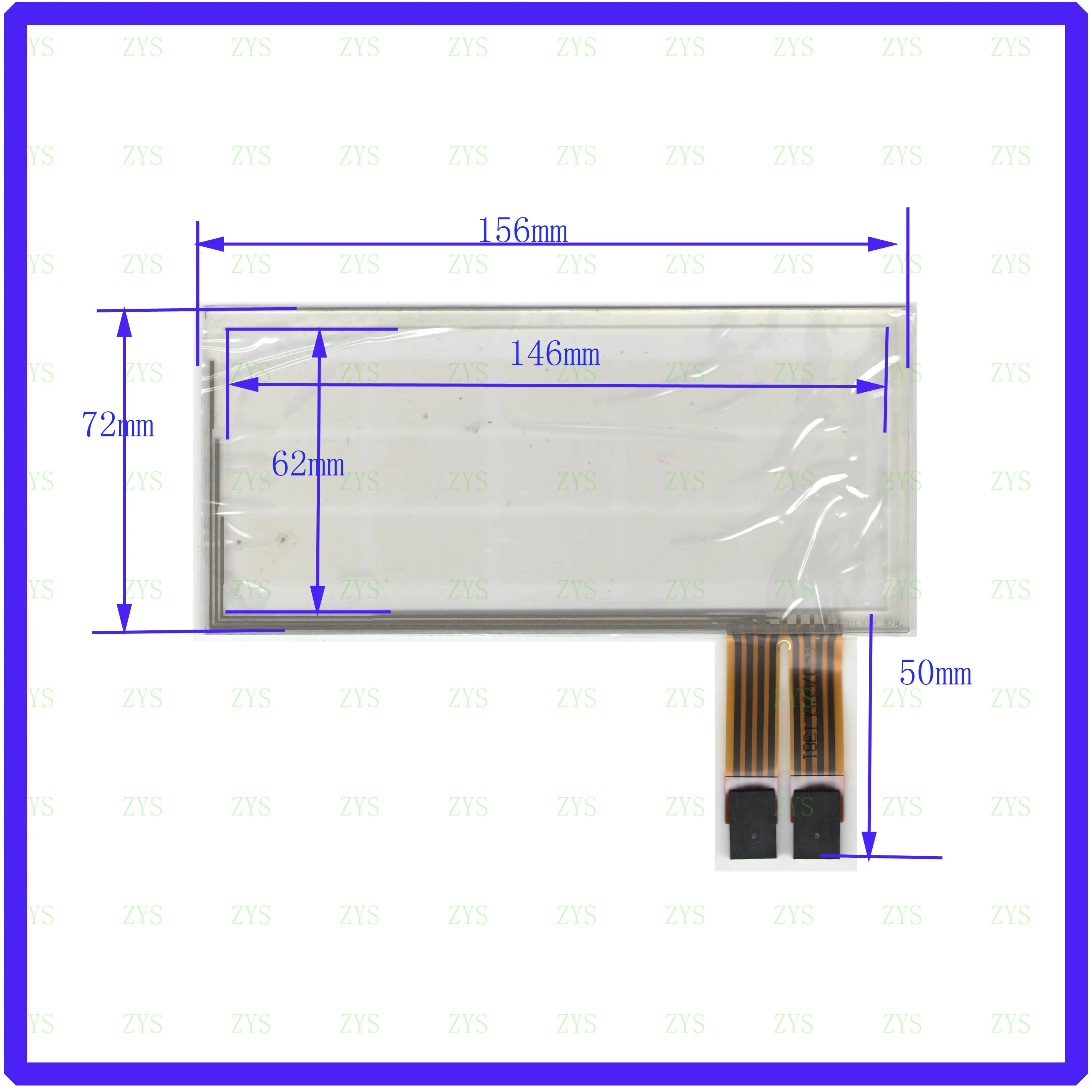 

10PCS/LOT DJ3076 8 lines resistive touch 156*72 panel for Car DVD Industrial DJ 3076 156*72mm