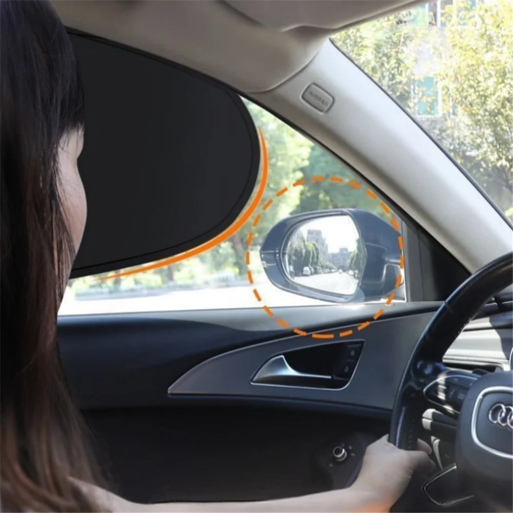 4-teiliges Set Elektrostatische Sonnenschutzblenden für Auto-Seitenfenster Sonnenschutzvorhänge Blendschutz UV-Blocker Auto Innenraum-Blocker 99,9% UV-Schutz – Detail 4