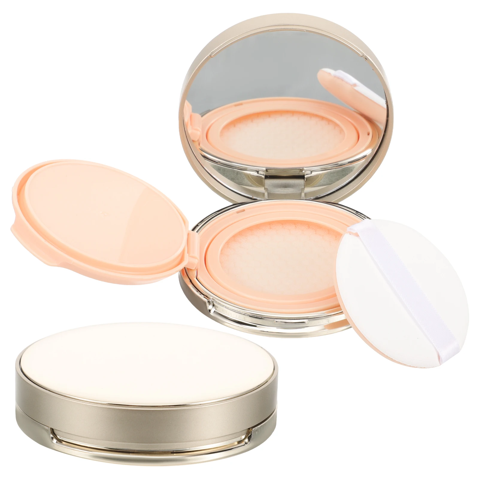 

2Pcs Empty Cushion Foundation Box Compact Powder Container Lightweight Refillable Travel Powder Puff Case Cushion Foundation Box