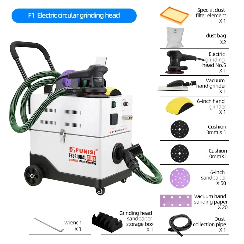 F1 Vacuum Cleaner Dust Extraction Dry Sanding Machine For Car Dry Sanding Machine Vacuum Dust Extractor