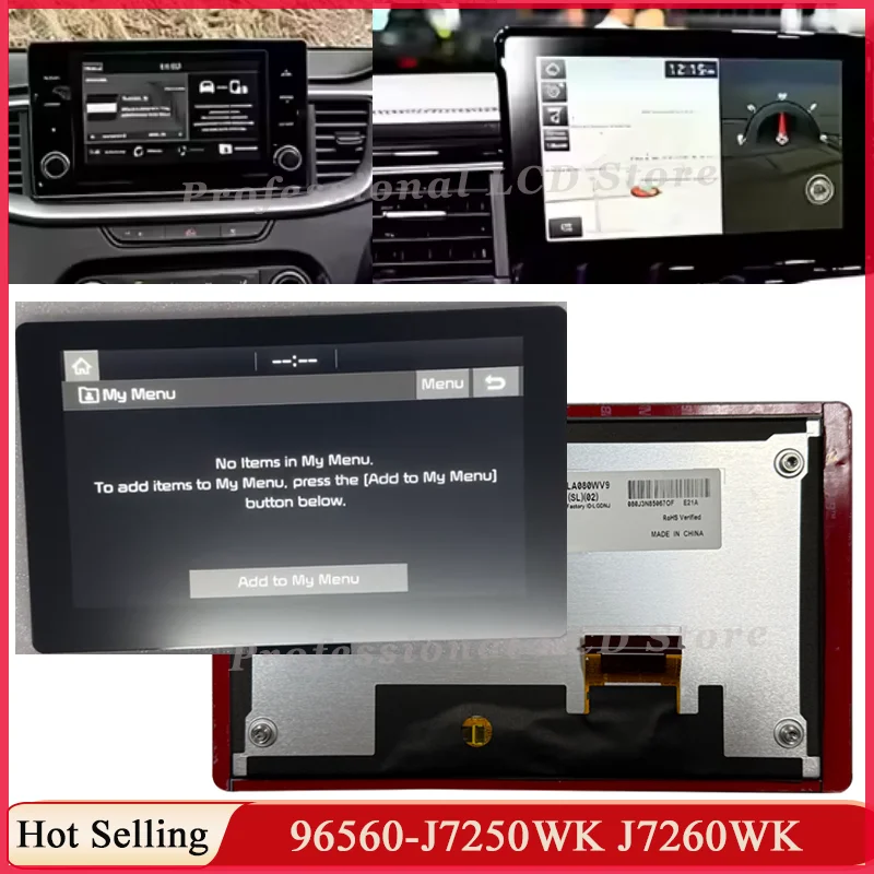 LCD Display With Touch Screen 96560-J7250WK For KIAceed CD MK3 2018 2019 Multimedia Car GPS Navigation Radio LCD Touch Screen
