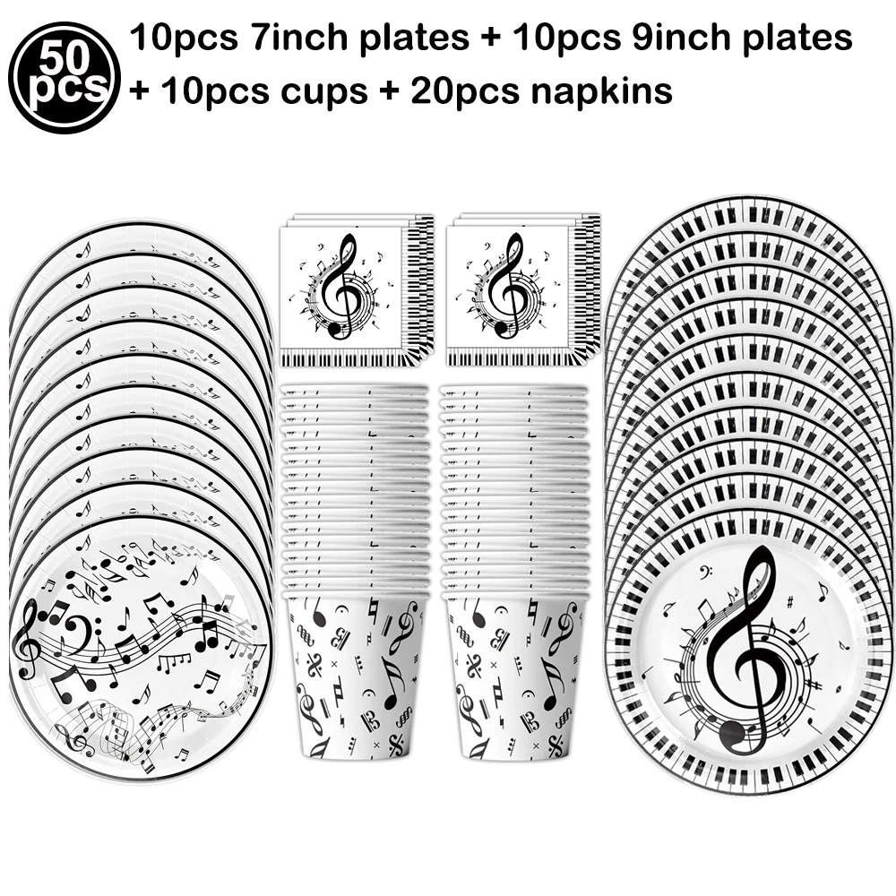 Music Notes Cupcake Toppers Guitar Cake Toppers Rock Cupcake Topper for Kids Birthday Musician Party Baby Shower Party Favors view 4