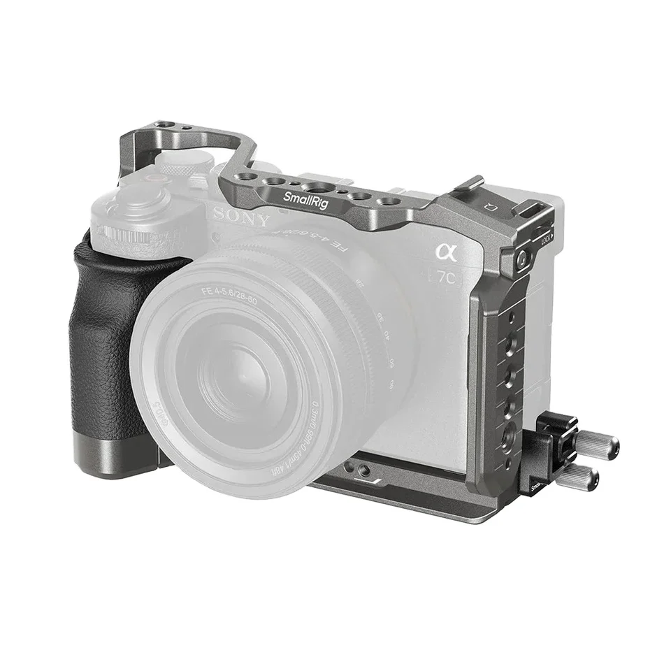 5198 HawkLock Kit de jaula de liberación rápida mango de silicona para Sony Alpha 7C II/7CR para DJI RS4 Pro jaula de cámara pequeña