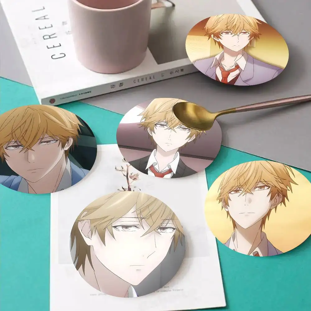 1pc Asaya Hasekura Anime Characters Wooden Coaster Colour Printing Cup Mat Home Desk Decoration Gifts
