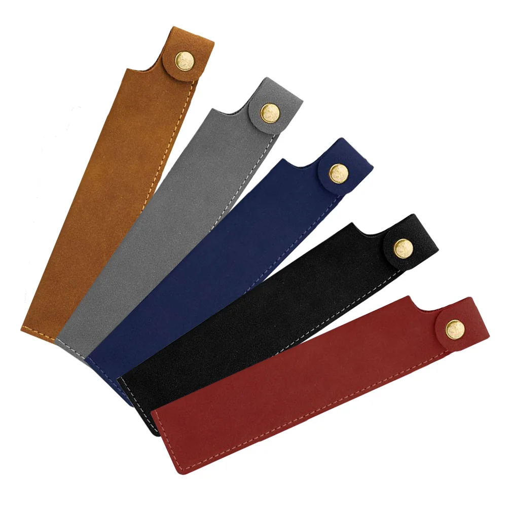 

5Pcs Waterproof Vintage PU Pen Pouch Classic Fountain Pen Holder Case for Office Students Pencil Pouch Aesthetic