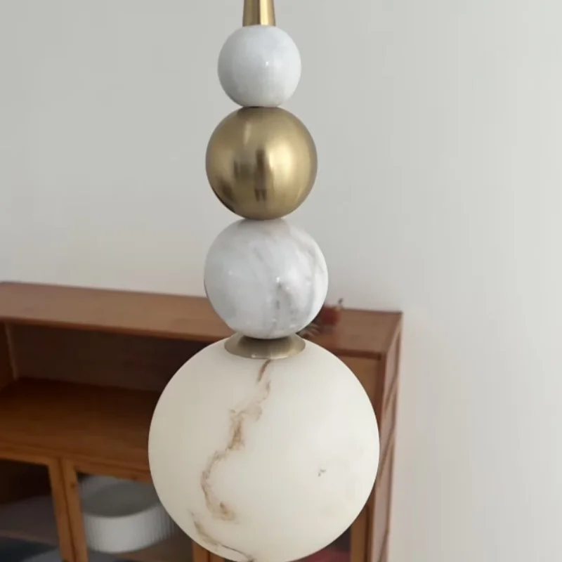Marble Style Metals  Chandelier Pendant Light Lamp for Bedroom Living Room Home Decorative Fixture