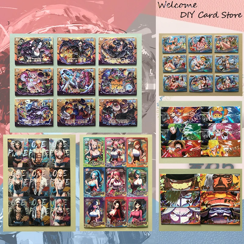 

Japanese Anime ONE PIECE FLR SBP TYR HWR ASR Roronoa Zoro Nefertari D Vivi Nico Robin Boa Hancock Yamato Collectible Cards