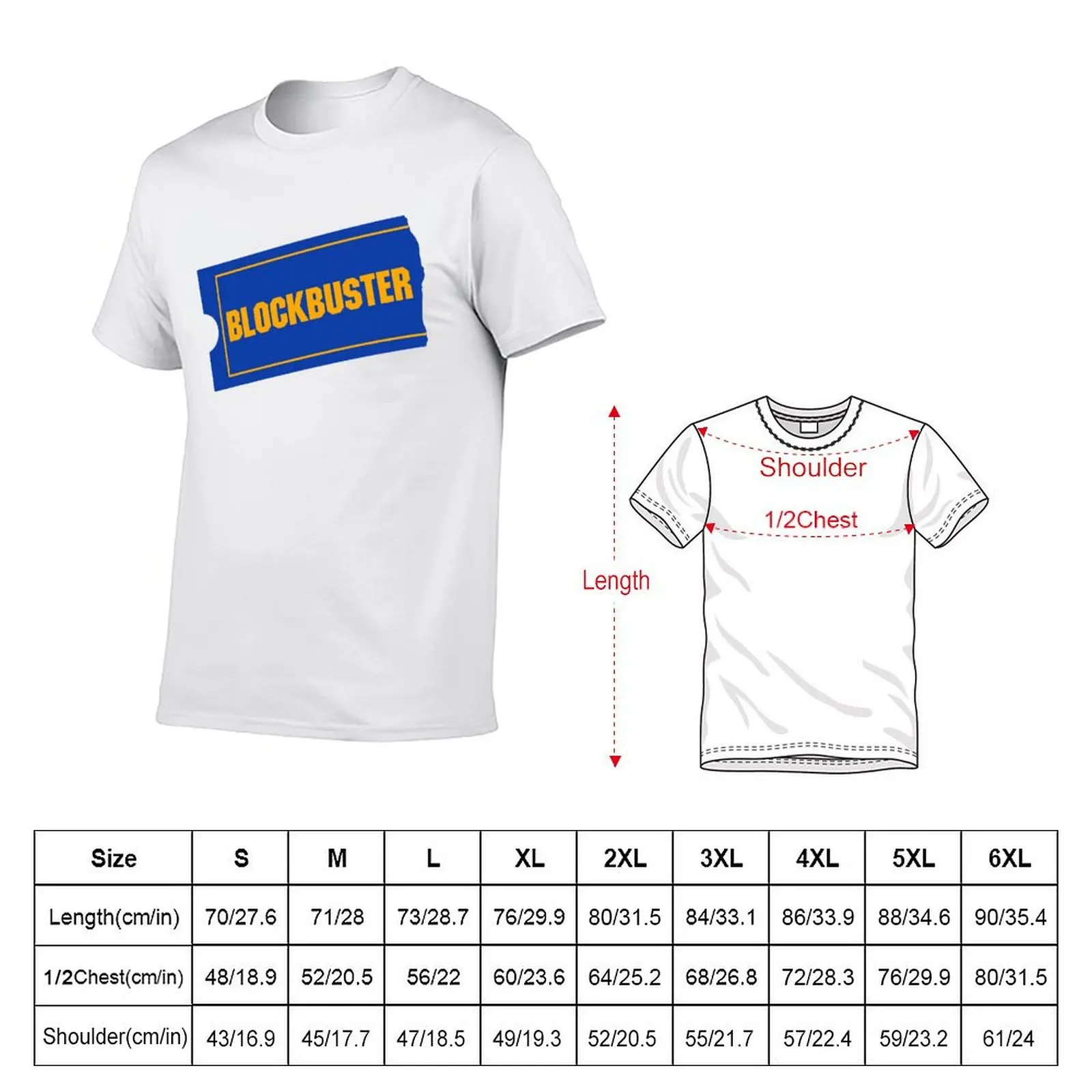 Blockbuster logo retro T-Shirt Trendy Casual Short Sleeve Shirt