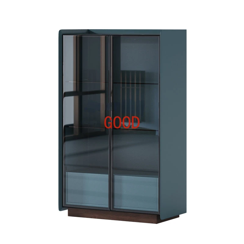 

Modern Minimalist Living Room Decorative Storage Side Cabinet High-End Glass Cabinet