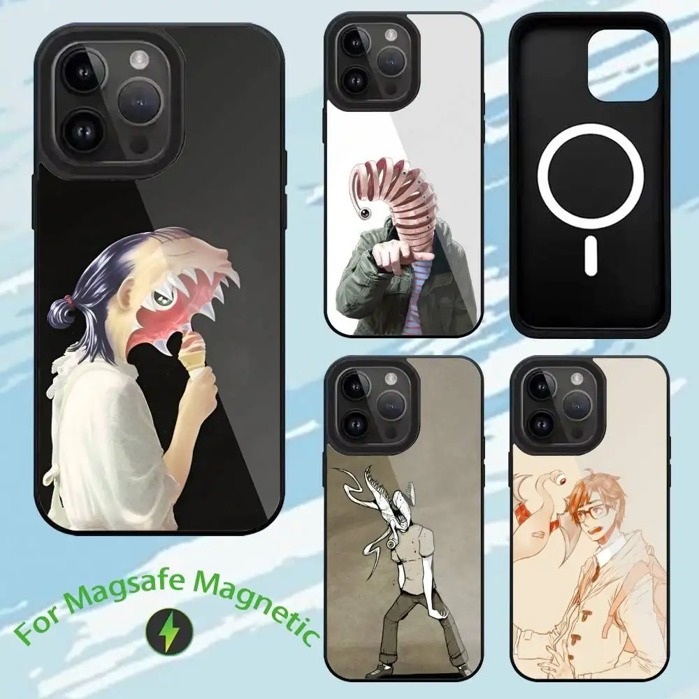 

Anime P-Parasyte Phone Case For iPhone 17,16,15,14,13,12,11,Plus,Pro,Max Magsafe Magnetic Wireless Charging