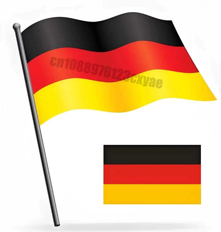 2026 DE OSCAM ICAM 8 خطوط أحمر أسود أصفر ألمانيا 8x12 سنتيمتر خطوط أوروبا ألمانيا Oscams أعلام اليد