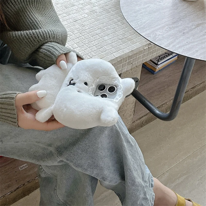 كارتون رقيق غامض أفخم ثلاثية الأبعاد الفراء القضية آيفون 17 برو ماكس لطيف الدب الحالات الناعمة آيفون 16 15 13 14 برو ماكس الاطفال هدية #3