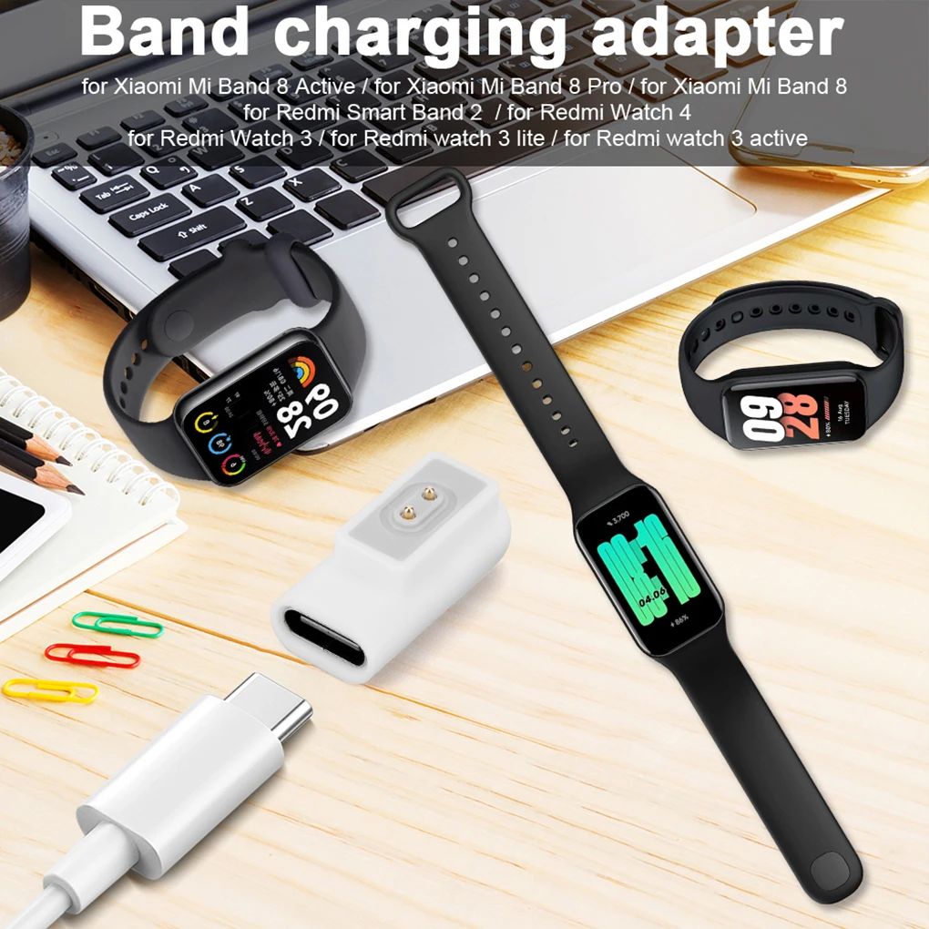 Magnetic Smart Watch Charger Adapter for Xiaomi Mi Band 8 Active / 8Pro USB C Charger Connector for Redmi Watch 4/3/3 Active/3