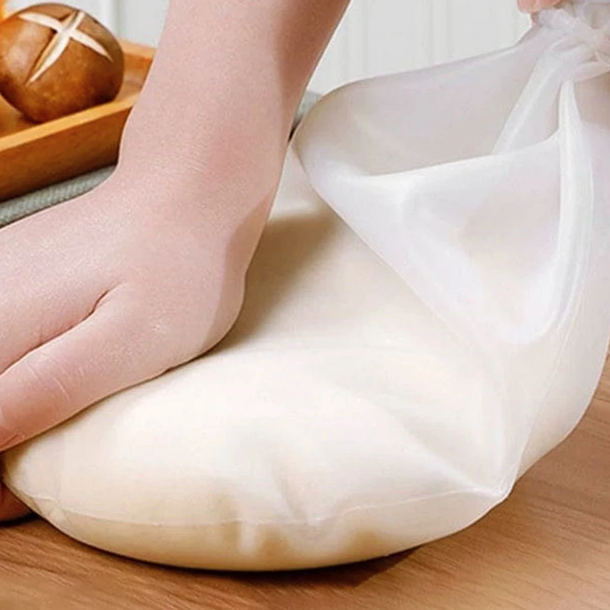 Silicone Dough Mixing Bag, Non-Stick Kneading Bag for Bread Making, Multifunctional Fermentation Bag for Home Baking