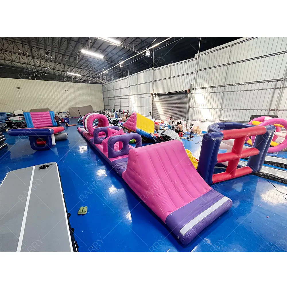 Mobile Commercial New Design  Park  Run Water Obstacle Course Game Crazy Pool Inflatable Floating Water Park For Ocean