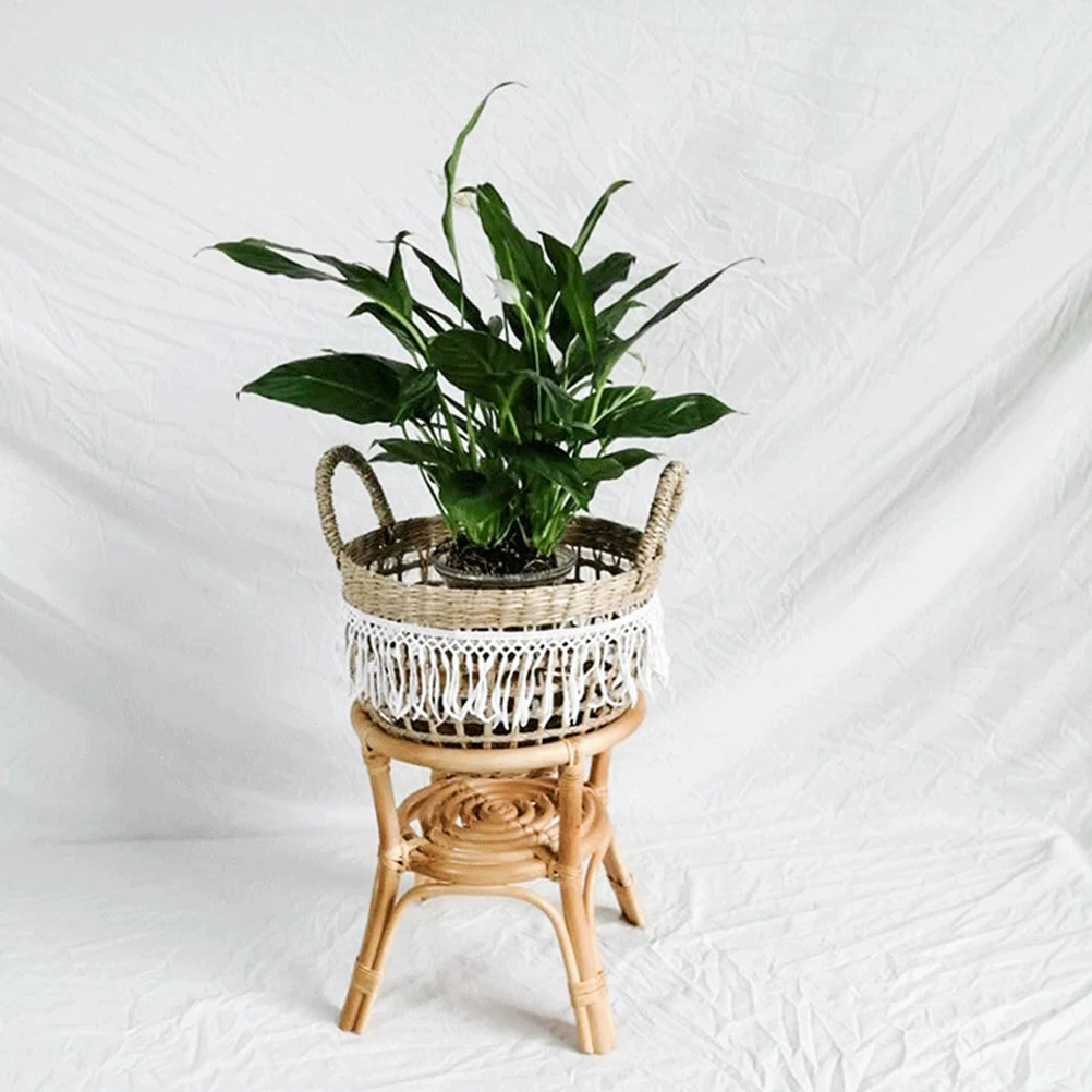 

Straw Woven Flower Basket Lightweight Compact Handmade Storage Solution Flower Arrangement Basket Portable Storage Container