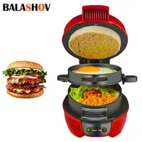 Household Breakfast Machine Portable Mini Hamburg Sandwich Muffin Bread Maker With Non Stick Egg Cooker Ring 220V Waffle Machine