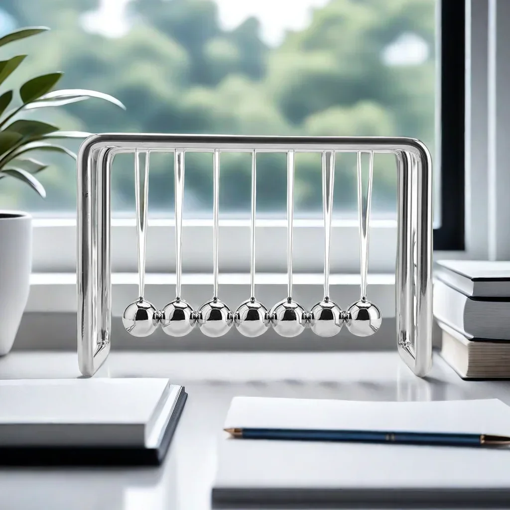 Newtons Cradle Balance Balls Pendulum Desktop Decoration Motion Toy Science Physics Gadget Sciency Learning Home Decorations