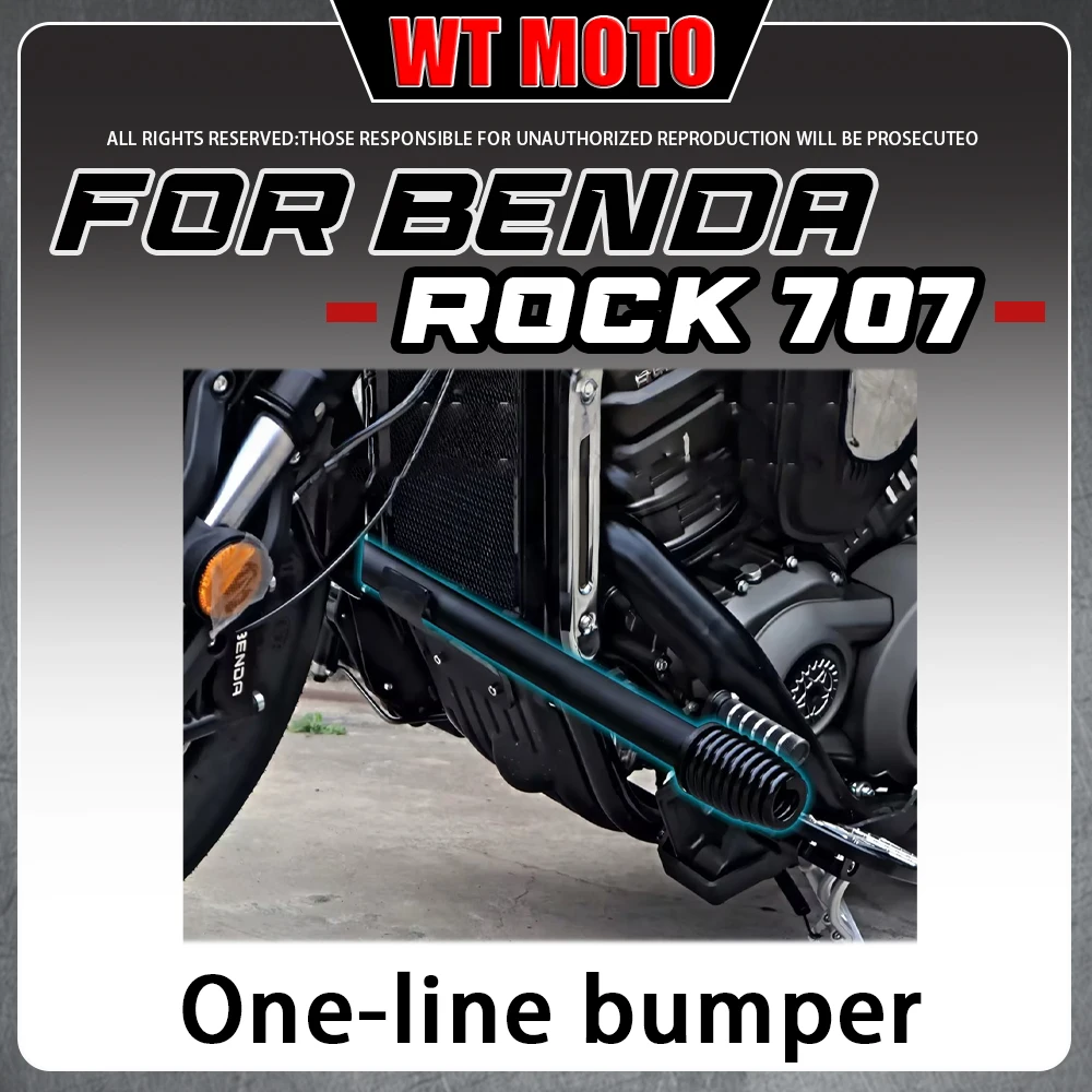 

Motorcycle Bumper One-piece Crash Bar Engine Protection Guard Accessories For BENDA ROCK707 707Ultra 707Pro