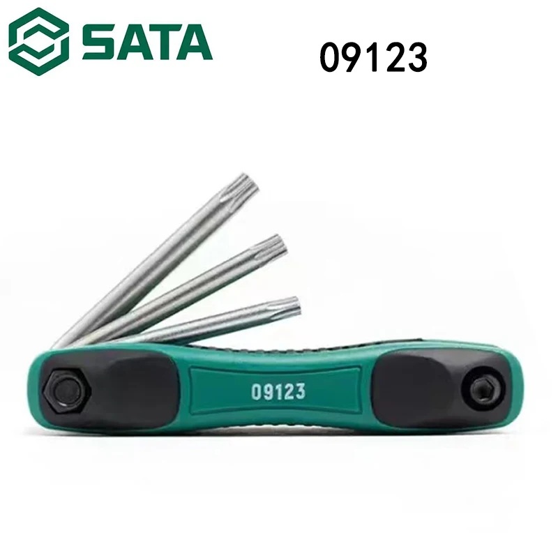 Sata 09123 Foldable Medium Hole Torx Wrench Set Torque Tool Rust Proof Portable Wrench