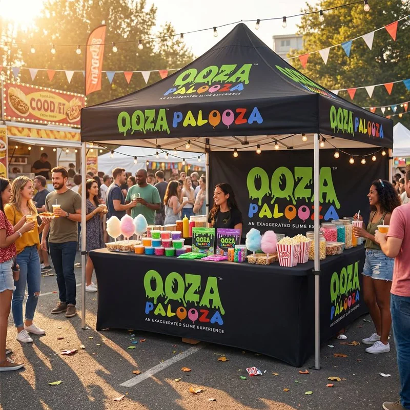 ADdvertising Tent Table Cover Combo With Tent Roof Canopy Tent Walls Customized Logo Promotion Tents Outdoor Table Cloth