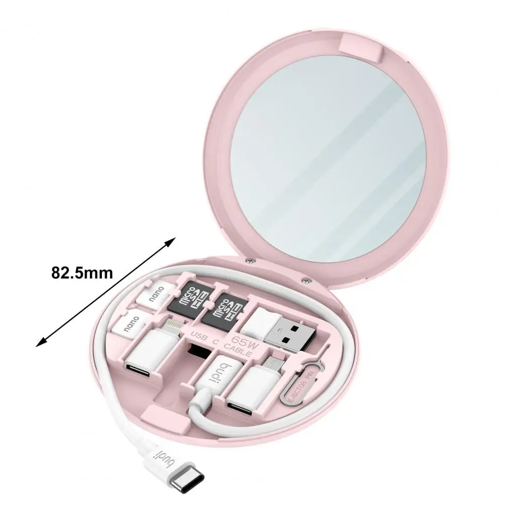 Digital Gadgets Storage Box EVA Data Cable Battery Charger Portable Makeup Mirror Gadget Bag Pocket Digital Storage Box