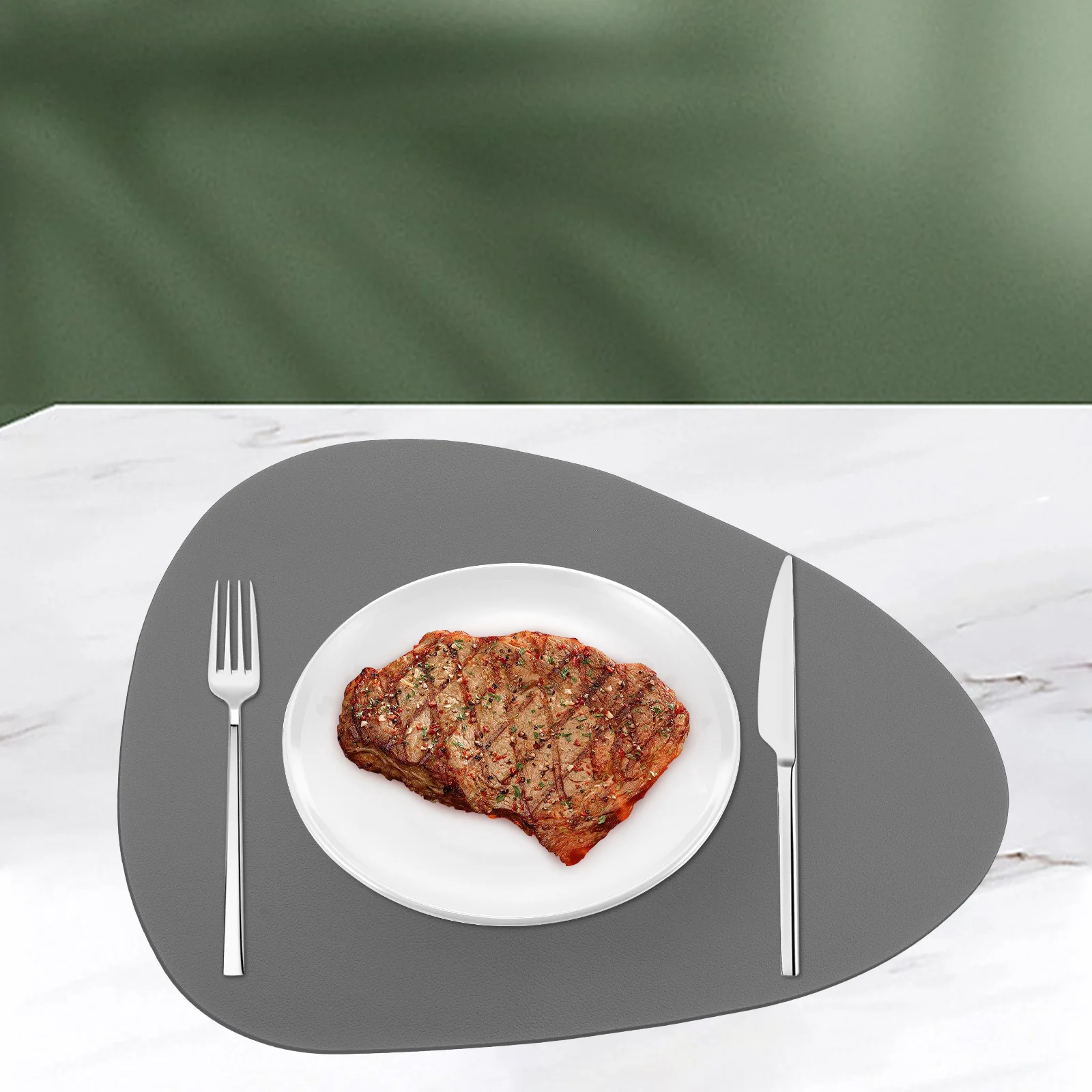 

Thick Placemat Pu Bowl Insulation Table Dining Table Placemat Mat Waterproof Anti skid Dining Decorative Pu Bowl Mat