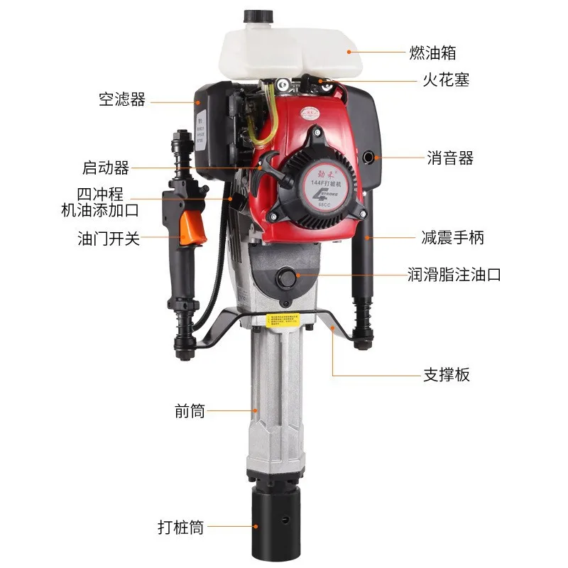 CX small hand-held electric impact triangular pile engineering highway waveform guardrail
