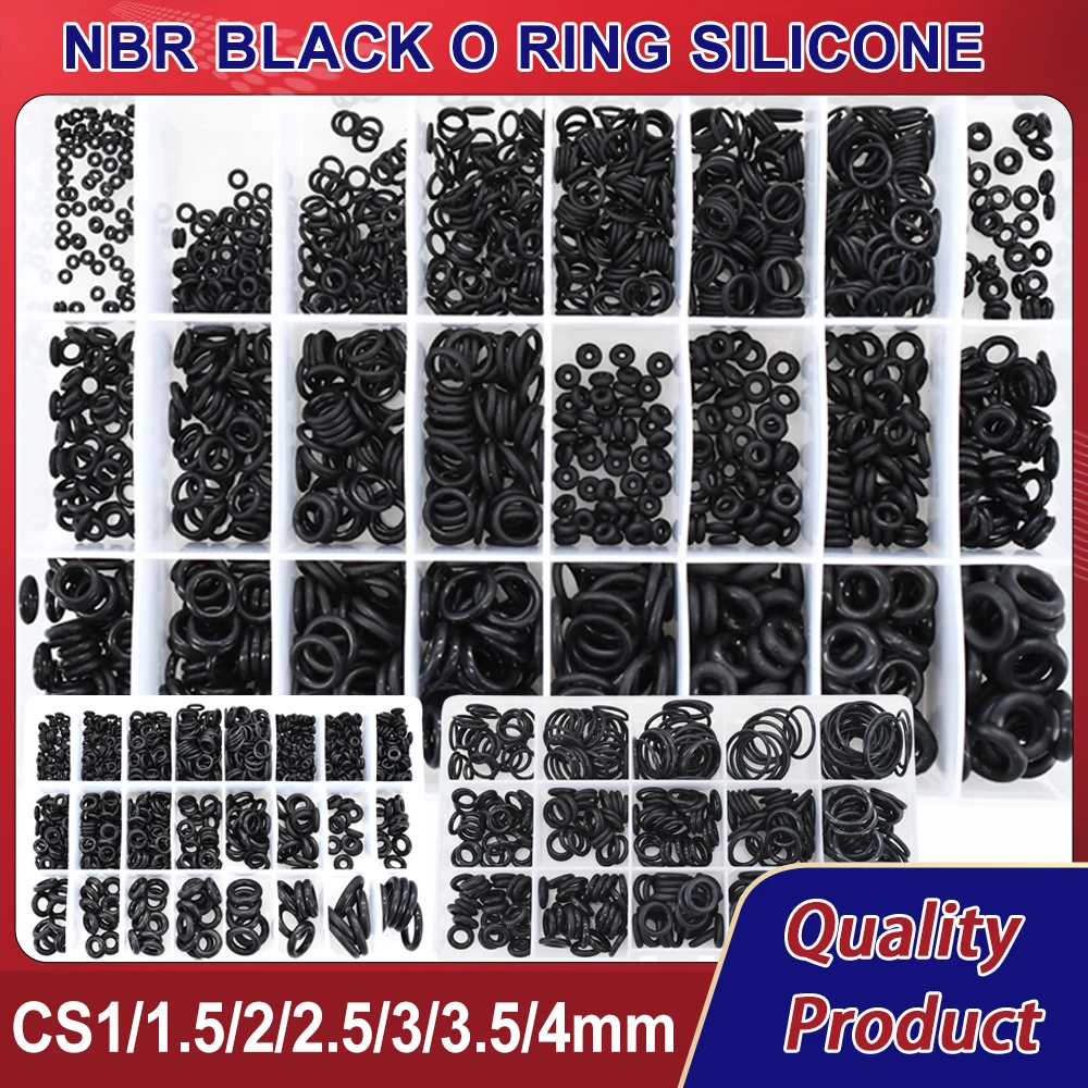 CS1-4 NBR Black O Ring  Silicone Plumbing Rubber Gaskets Seal O-Rings High Temperature Oring Corrosion Oil Resist Sealing Washer