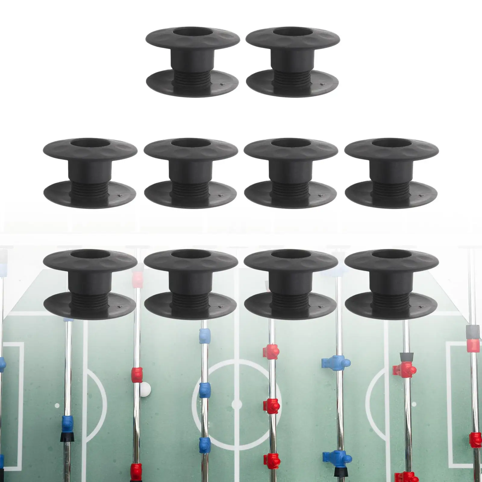Durable Foosball Table Rods Bearings Black Bushings for 15.8mm Diameter Soccer Football Game Accessories