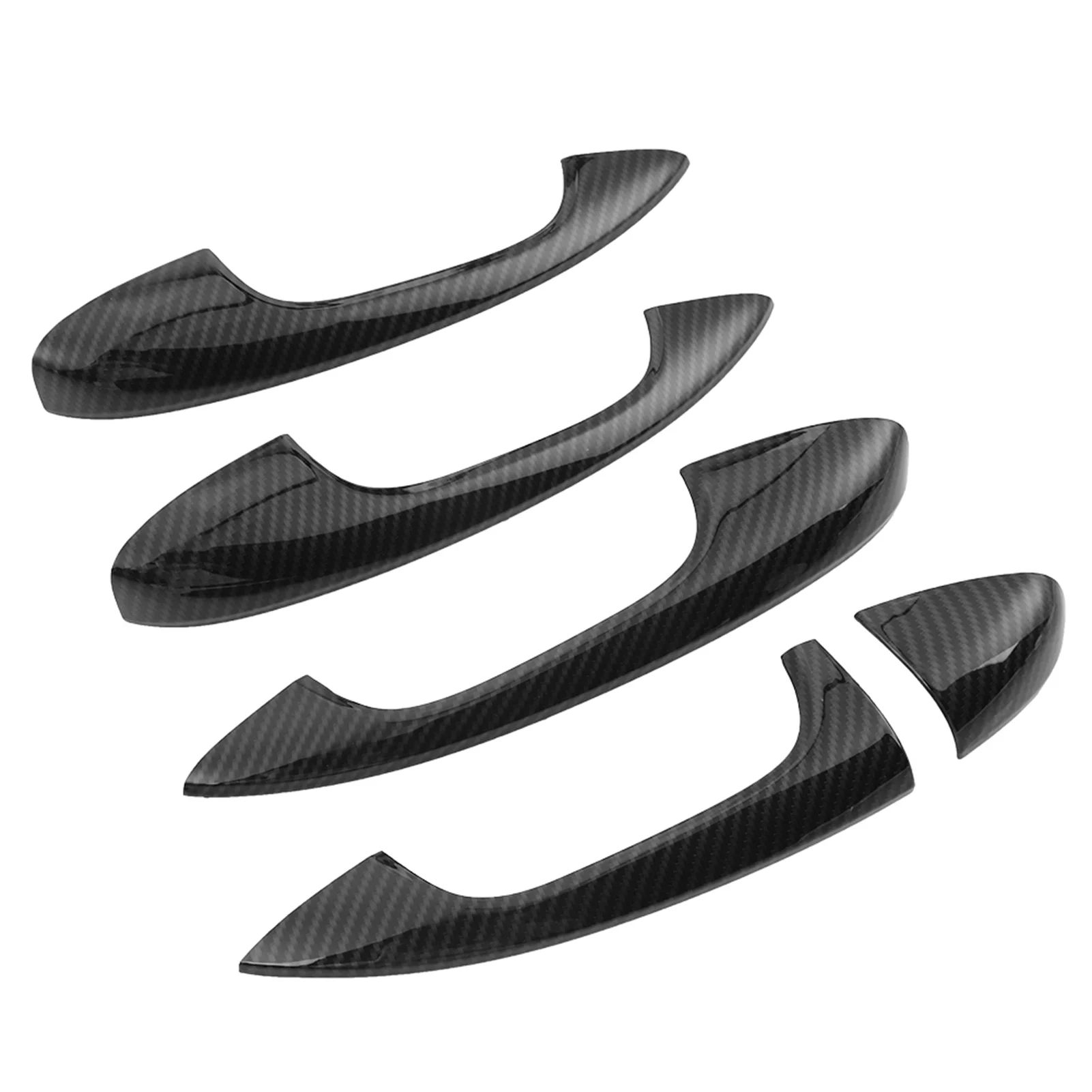 Car Carbon Fiber Door Handle Cover Trim for Mercedes Benz C class W205 GLC X253 2015-2018 Chrome Door Handle Cover