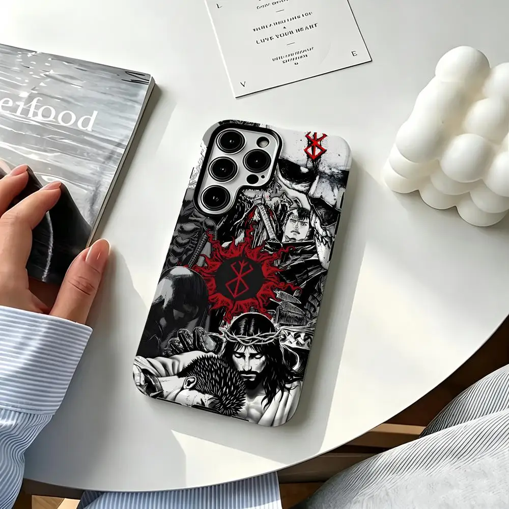 Berserk Japanese Anime Phone Case For Samsung S26 25 24 FE 23 22 21 Ultra Plus A 56 36 26 16 Glossy Film Hard PC Coque
