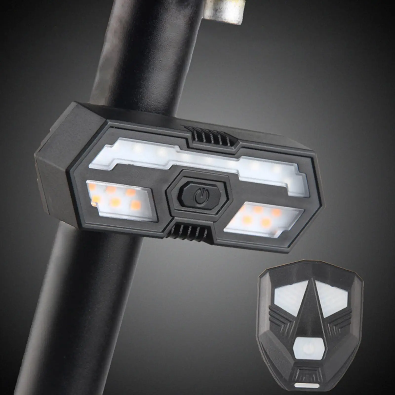 LED Bicycle Rear Light 6 Modes Wireless Remote Control Waterproof Turn Signal Lamp for Night Riding Visibility