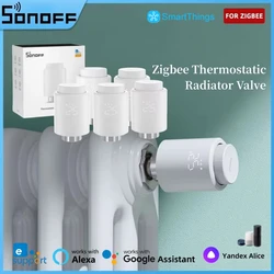 SONOFF Zigbee Thermostatic Radiator Valve Smart TRV Home Temperature Controller Remote Control Work With Alexa Google ZHA Alice