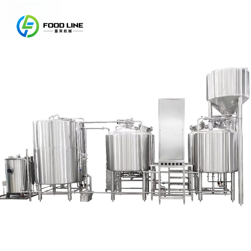 Système de brassage de bière d'orge maltée personnalisé de 1000 L, idéal pour la production et la tr