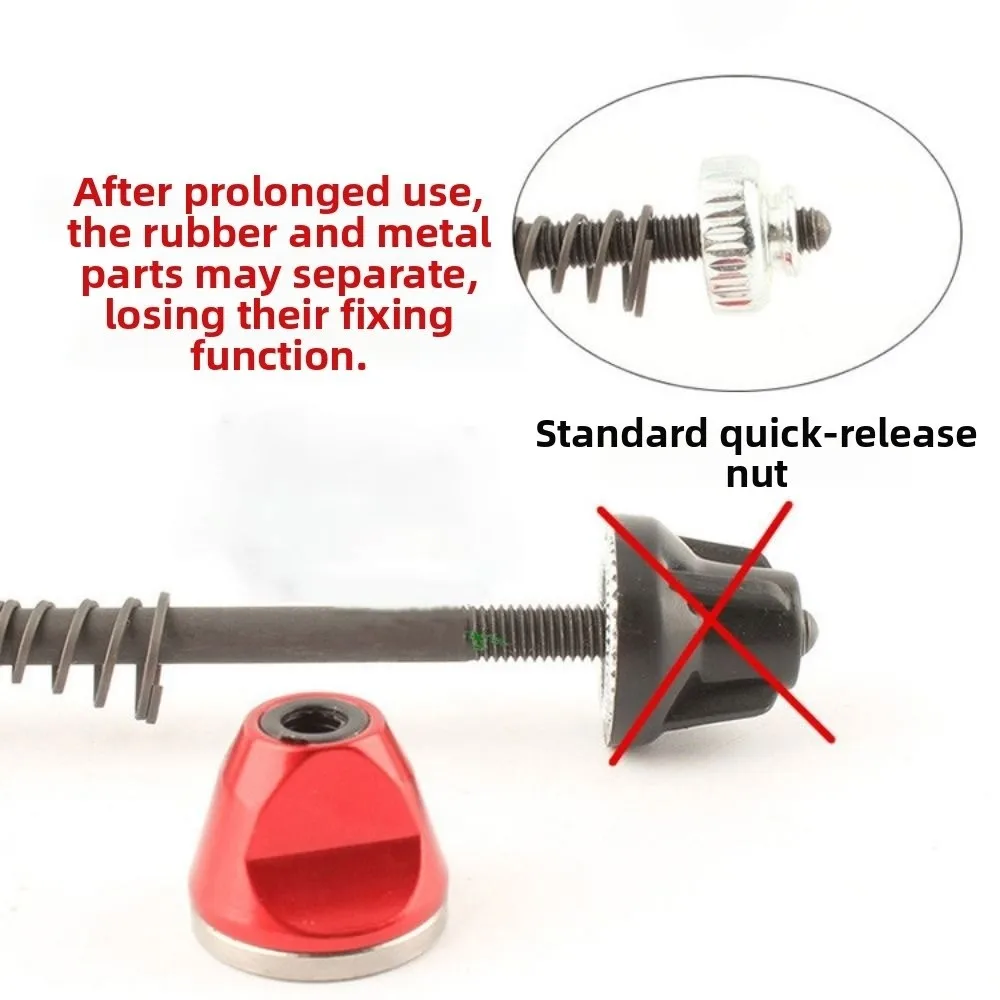 Aluminum Alloy Bicycle Wheel Quick Release Axle Track Nuts Anti-Slip Quick Release M5 Wheel Screw Shaft Hub Protection Cap