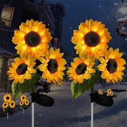 LED Solar Sunflowers Flower Light Home Decorative Flower Lights Garden Decoration Lawn Lamp Waterproof Landscape Flower Light