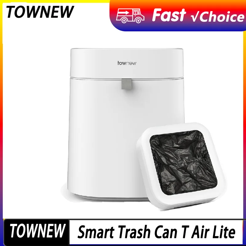 Original NEW Townew  Smart Trash Can T Air Lite IPX3 Water Resistance 16.6L Large Capacity 2-Hour Charge, Up to 30 Days of Use
