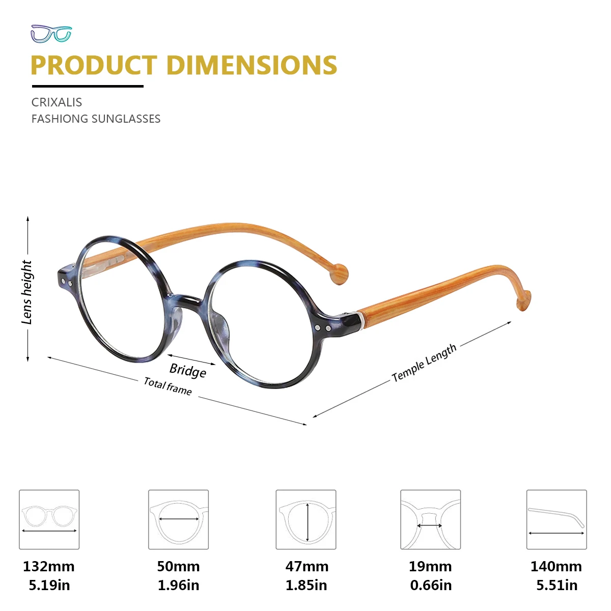 CRIXALIS Retro Round Reading Glasses For Men Transparent Eyeglass Frames Women Blue Anti Light Eyewear Optical Trendy Presbyopic