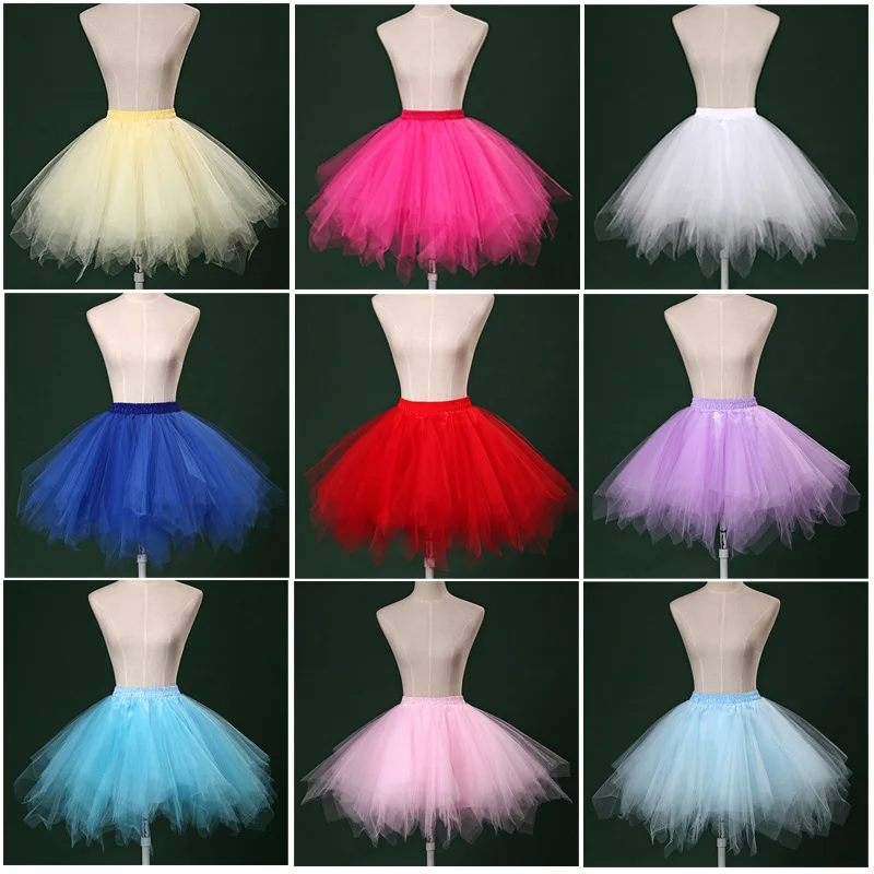 

Halloween Half-Length Pettiskirt Rock Festival Perform Dance Party Tulle Skirt Crinoline