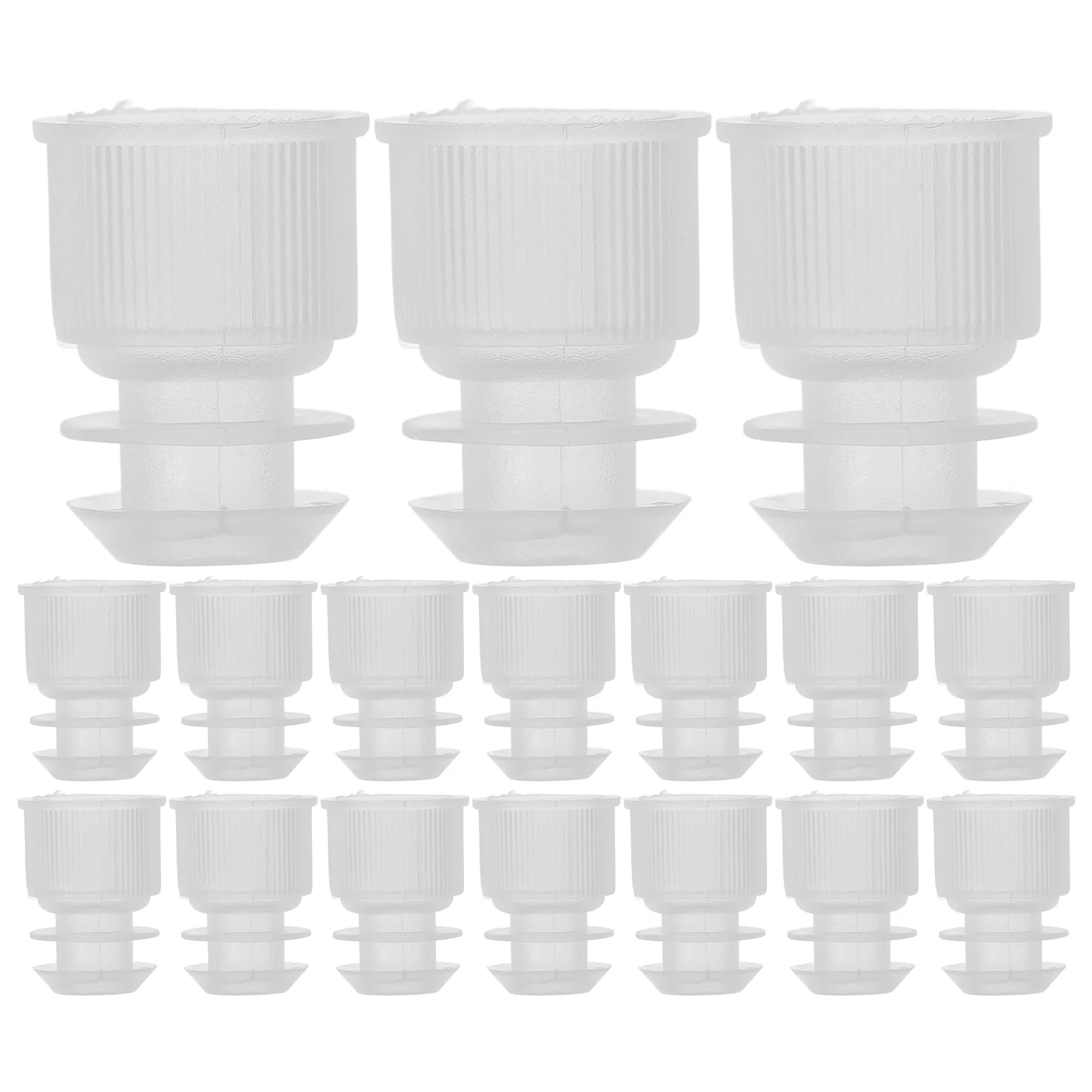 

100 pcs Test Tube Stopper Lab Plastic Plug Sealing Solid Plugs Tight Seal Leak Proof Transparent Winged Design