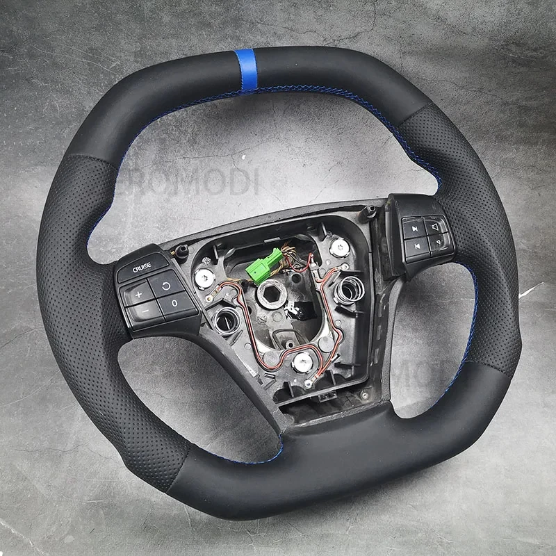 ALCANTARA Leather Steering wheel For VOLVO C30 C70 V50 S40 Flat bottom