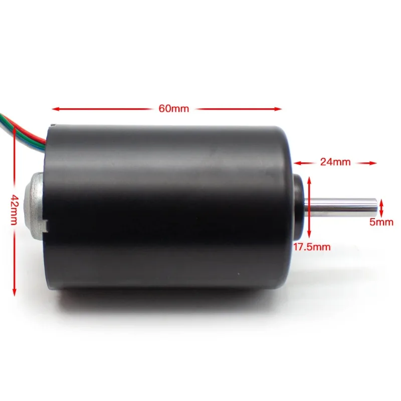 Mini DC Brushless Permanent Magnet Geared Motor Hall Drive High Speed Motor DC 12V 24V Built-In Drive BL4260