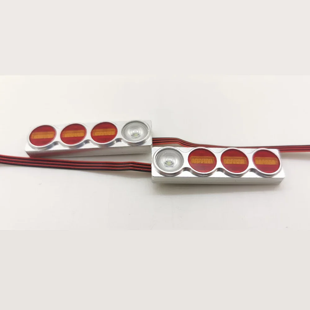 For 1/14 Tamiya RC Truck Car For scania R620 For man 1851 3363 563 DIY Accessory LED Mud Head Taillight