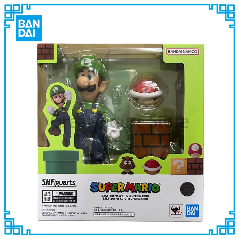 bandai-shf-luigi-super-mario-bros-anime-action-figurines-de-collection-ornements-jouets-decorations-cadeaux
